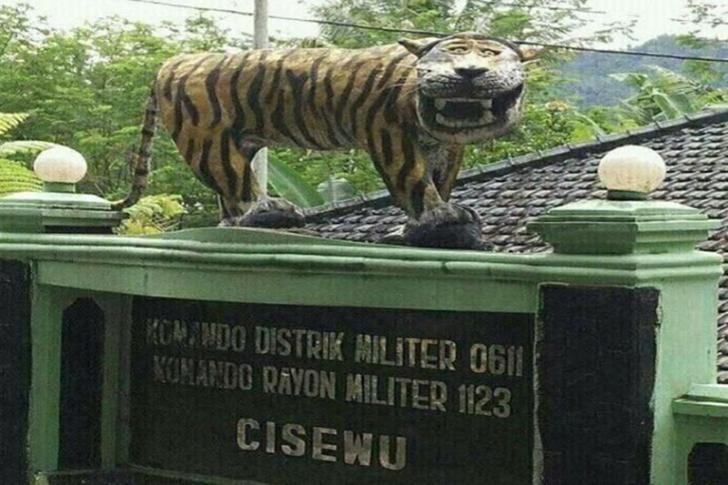 Patung 'Harimau Tertawa', Pemberitaannya Sampai ke Inggris. Kok Bisa?