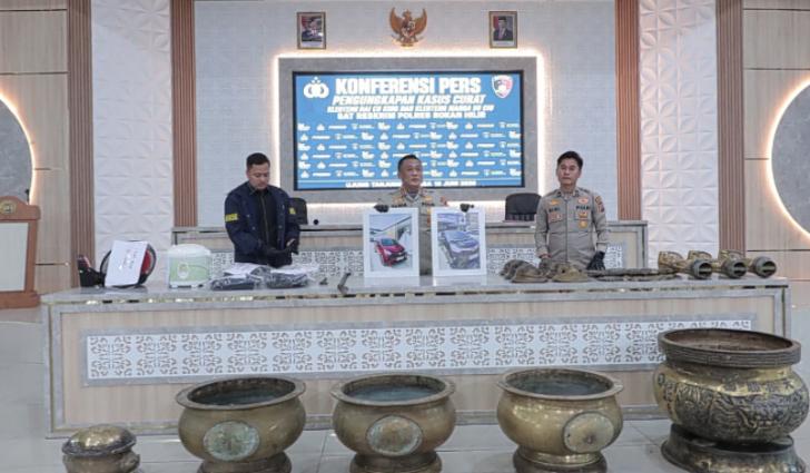 Polres Rohil Bongkar Sindikat Pencurian Hiolo Antar Kabupaten, Empat Tersangka Diamankan